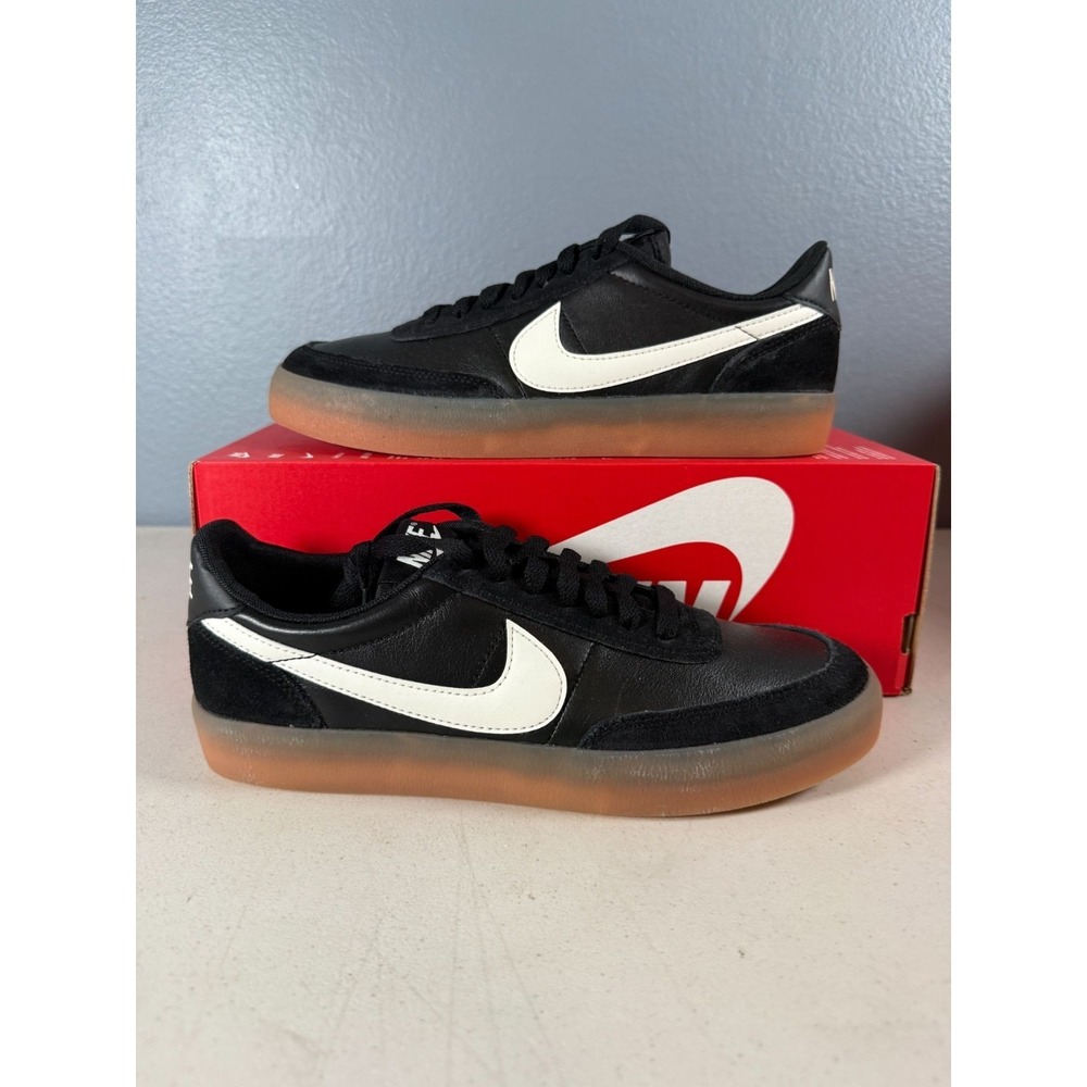 Nike Killshot 2 Leather Sneakers Women 9.5 Black/Sail-Gum Yellow Casual Athletic